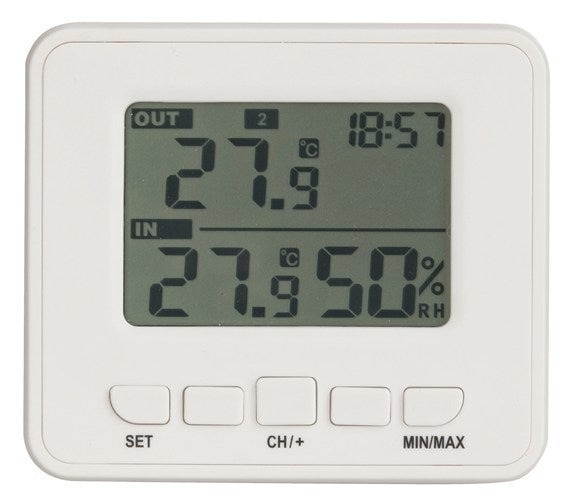 Dual Zone LCD Thermometer & Hygrometer - Caravan Fridge or Ambient Temp