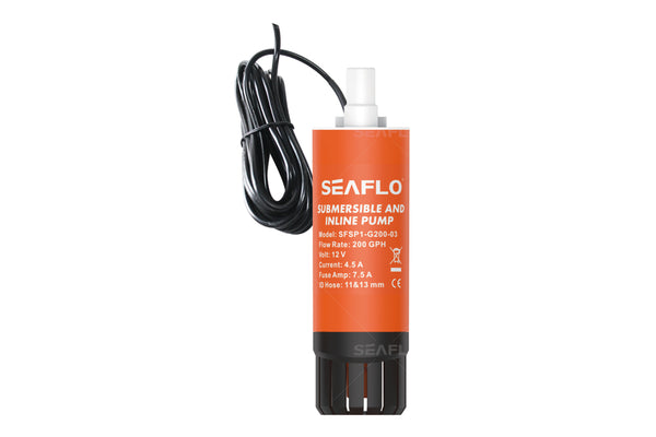 SeaFlo Submersible and In-Line Pump - 200GPH - Compact