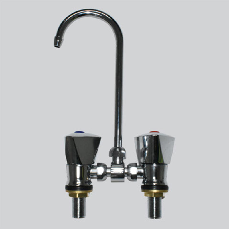 Coast Watermark Hot And Cold Mixer Faucet With Fold Down Spout - Low Profile Sink Tap
