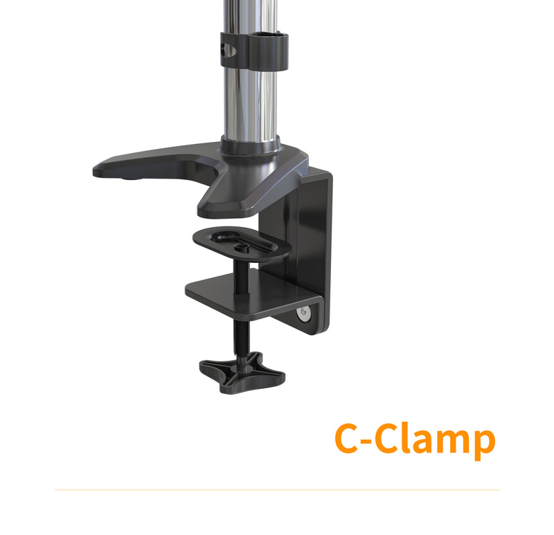 Vision Mounts Gas Spring Dual LCD Monitor Arm with Desk Mount 15"-27"