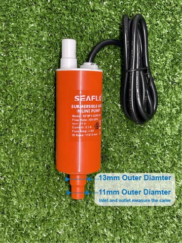 SeaFlo Submersible and In-Line Pump - 200GPH - Compact
