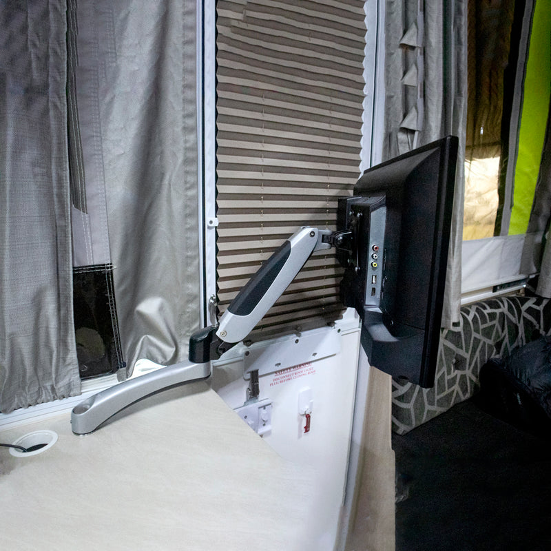 Bench Mounted TV Mount for Camper Trailers