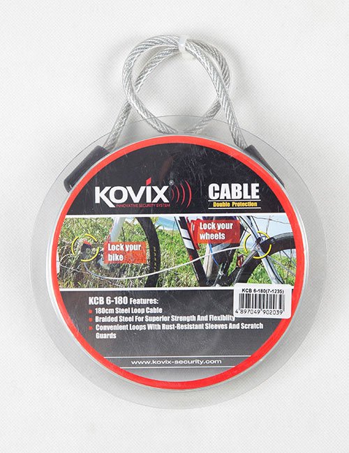 Kovix 6mm Braided Steel Cable 1.8m