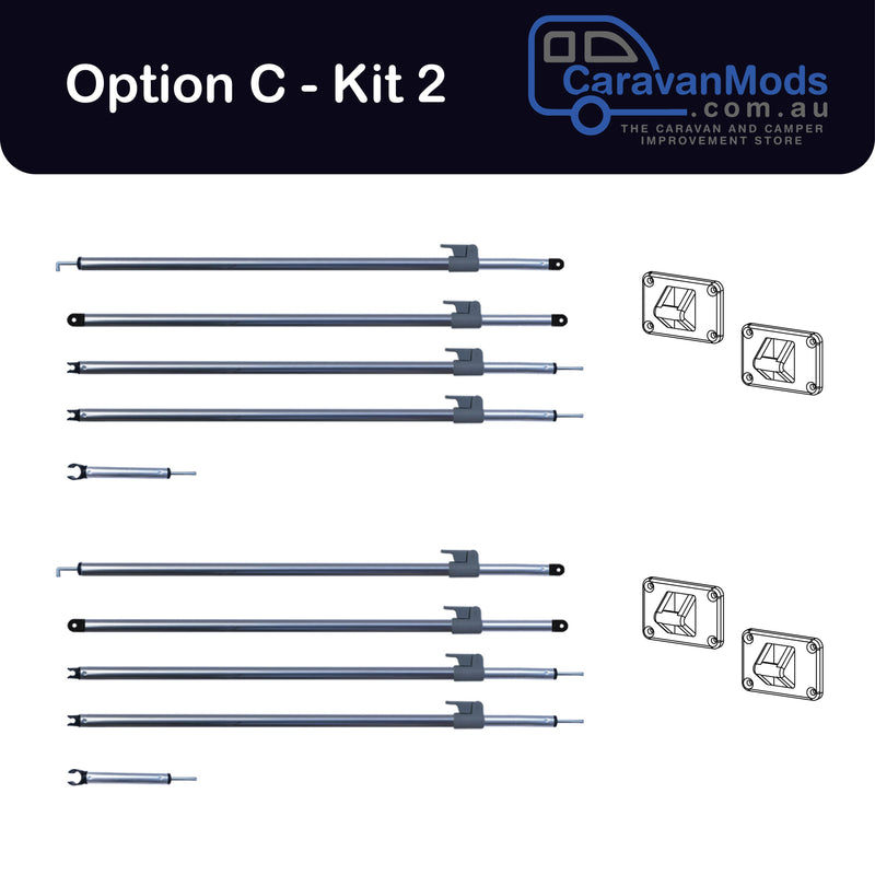 Bed Fly Conversion Kit - Option C: Complete Pole Kit