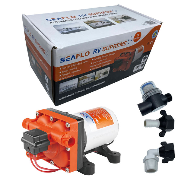 SeaFlo RV Supreme 12V Water Pump (3GPM/9.5LPM)